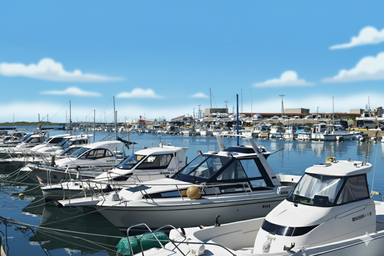 船越漁港と野北漁港で不法係留